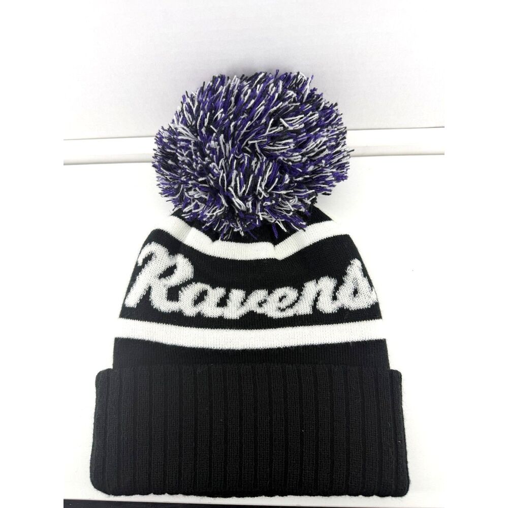 '47 Women's Baltimore Ravens Black Spirited Cuffed Knit Beanie - Picture 3 of 6